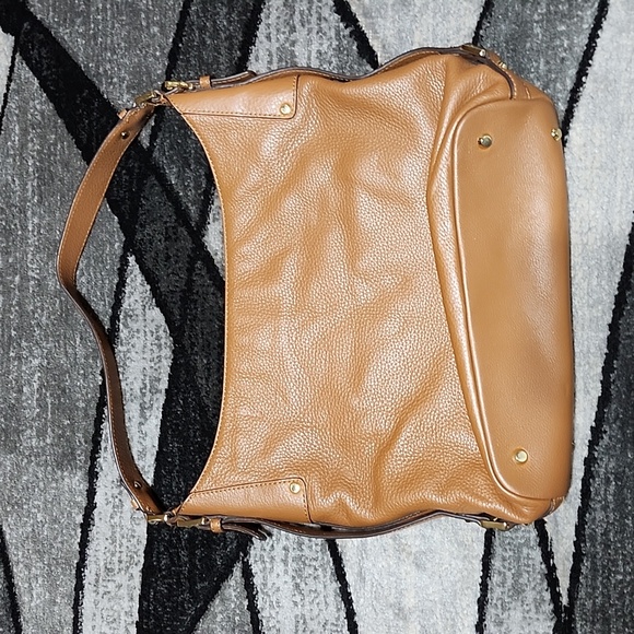 MICHAEL MICHAEL KORS BEDFORD LARGE SOFT BROWN LEATHER SHOULDER BAG PURSE - Picture 9 of 13